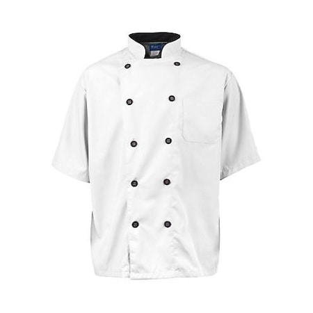 Allpoints Kng Active Chef Coat 3Xl Mens White/Black Ss 2124WHBK3XL